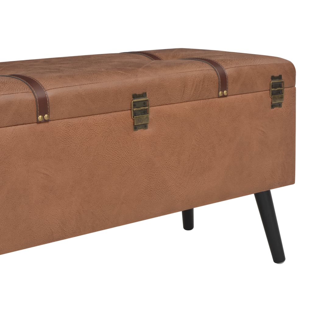 Hocker mit Stauraum 3 Stk. Braun Kunstleder