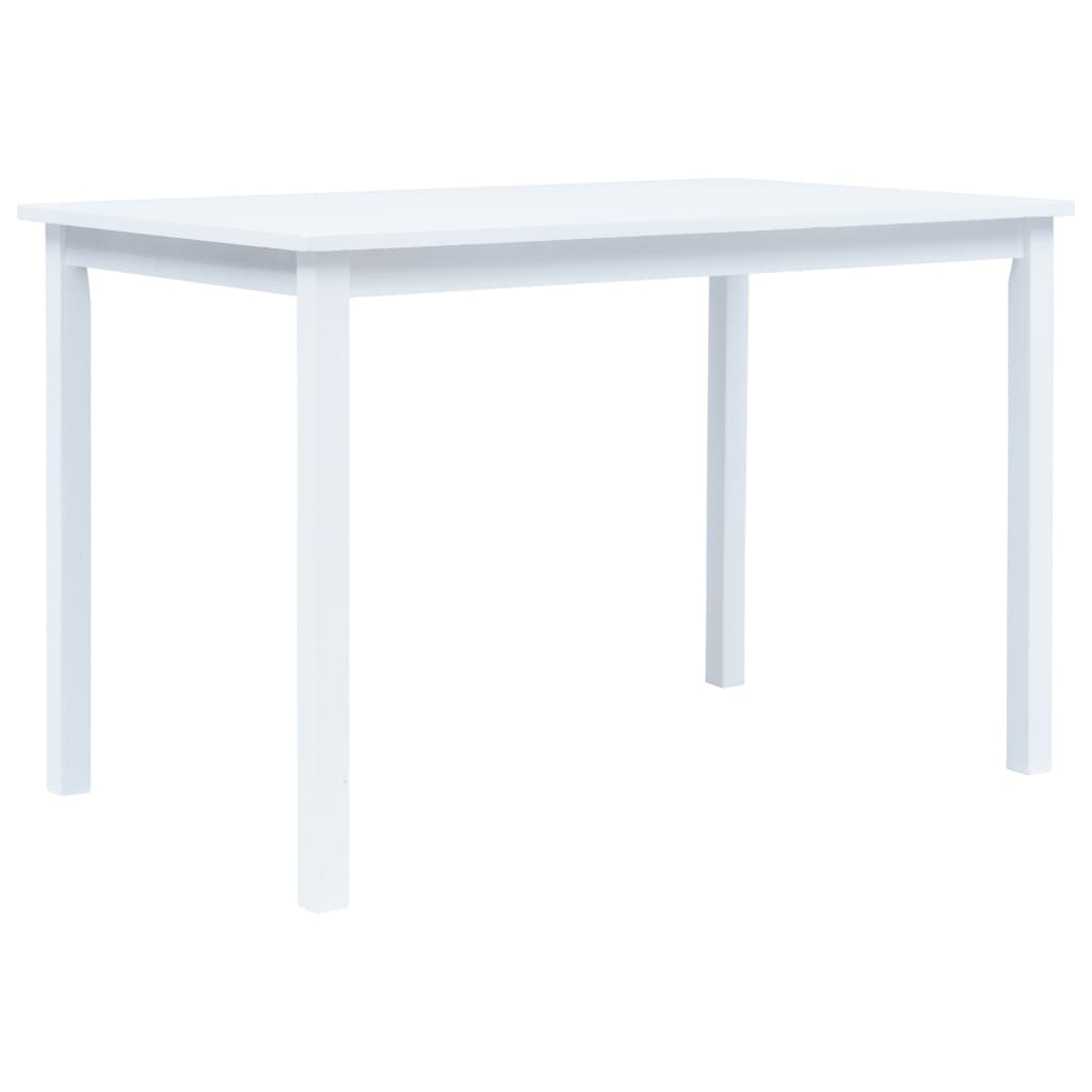 Esstisch Weiß 114x71x75 cm Massivholz Gummibaum