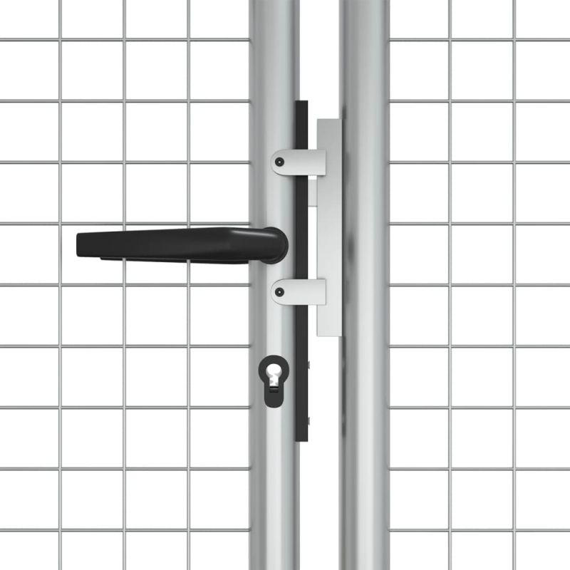 Gartentor Verzinkter Stahl 415 x 175 cm Silbern
