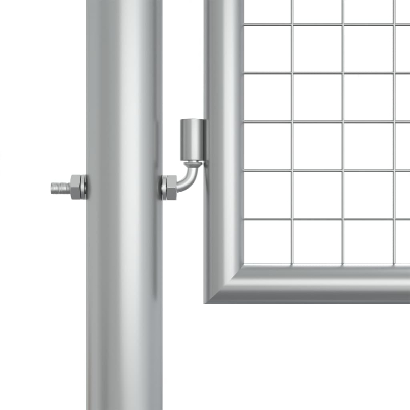 Gartentor Verzinkter Stahl 415 x 175 cm Silbern