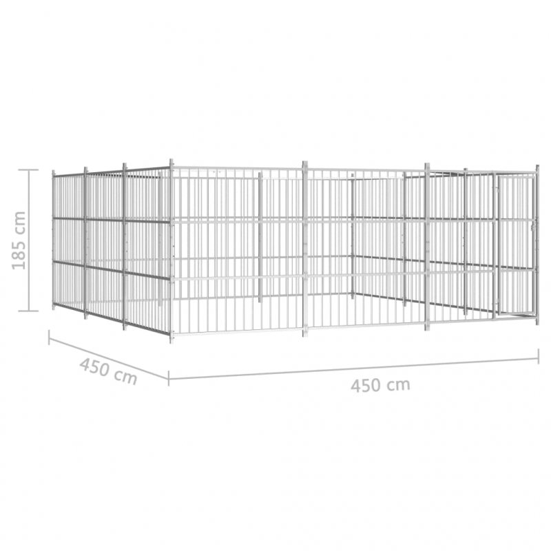 Outdoor-Hundezwinger 450×450×185 cm