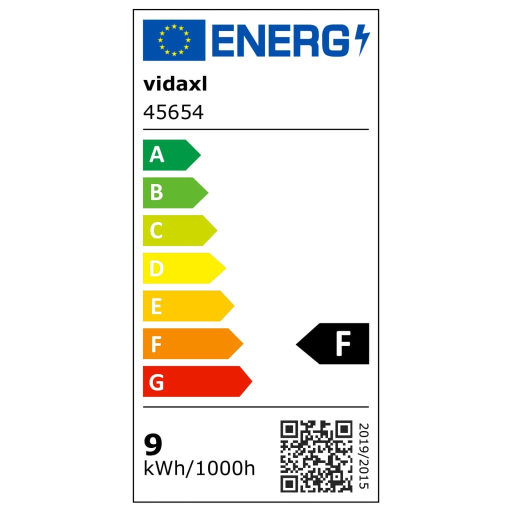 Gartenleuchte LED 9 W Schwarz Oval