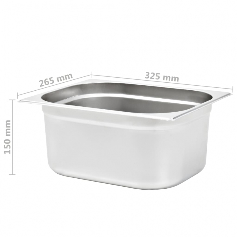 Gastronormbehälter 2 Stk. GN 1/2 150 mm Edelstahl