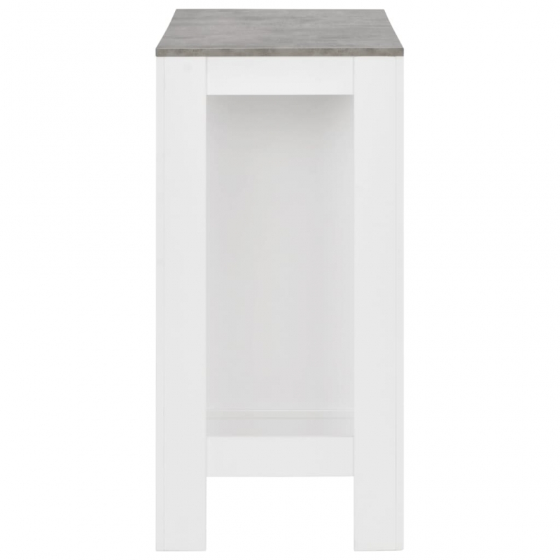 Bartisch mit Regal Weiß 110x50x103 cm