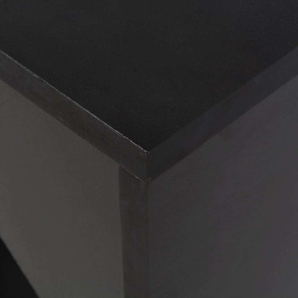 Bartisch mit Beweglichem Regal Schwarz 138x39x110 cm