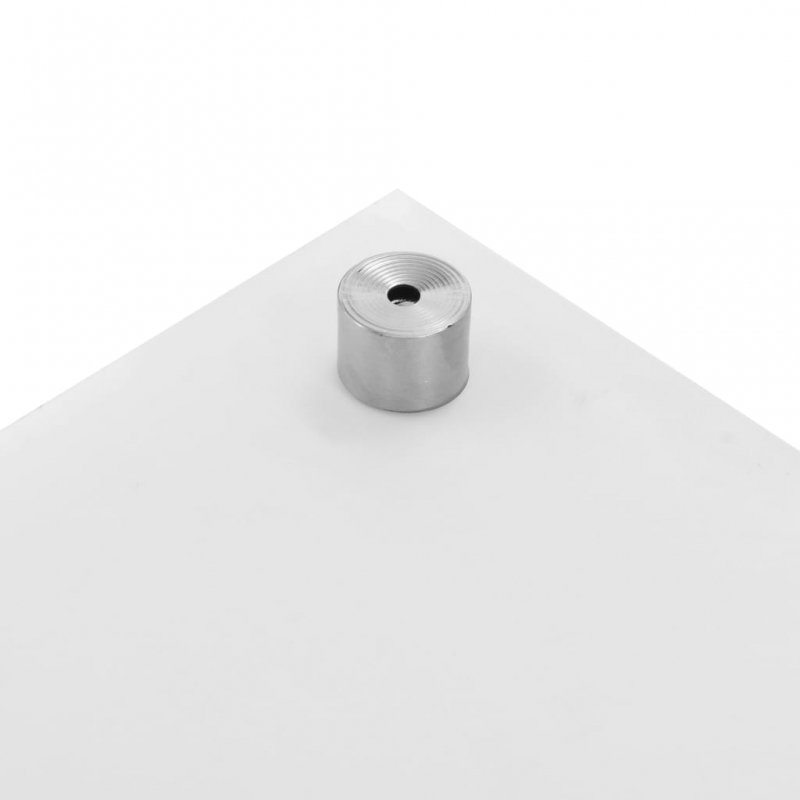 Küchenrückwand Weiß 80x50 cm Hartglas