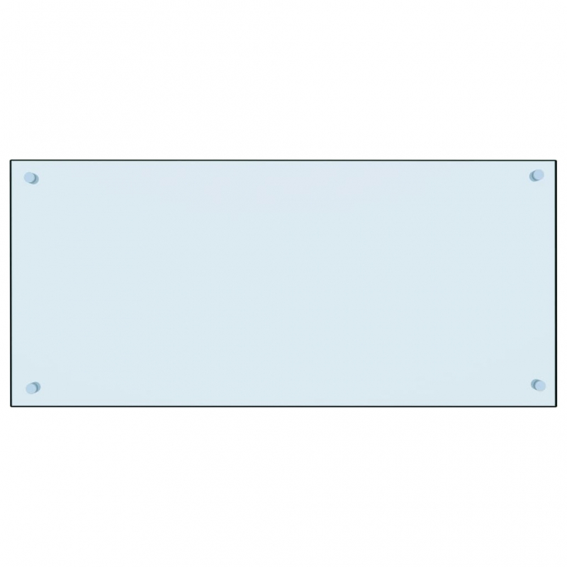 Küchenrückwand Weiß 90x40 cm Hartglas