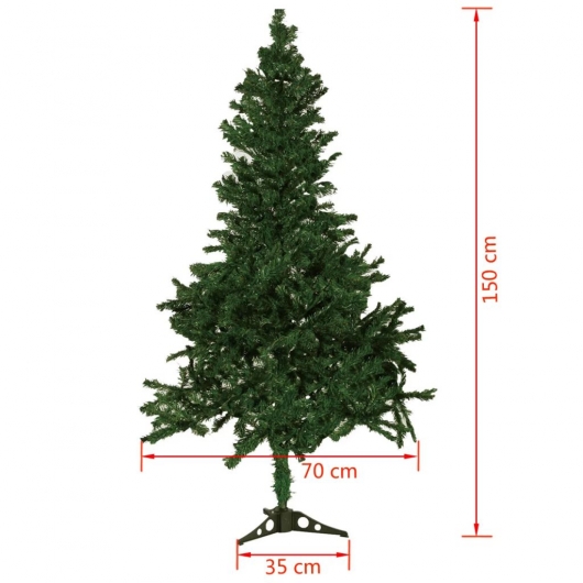 Künstlicher Weihnachtsbaum mit Ständer 150 cm 380 Zweige