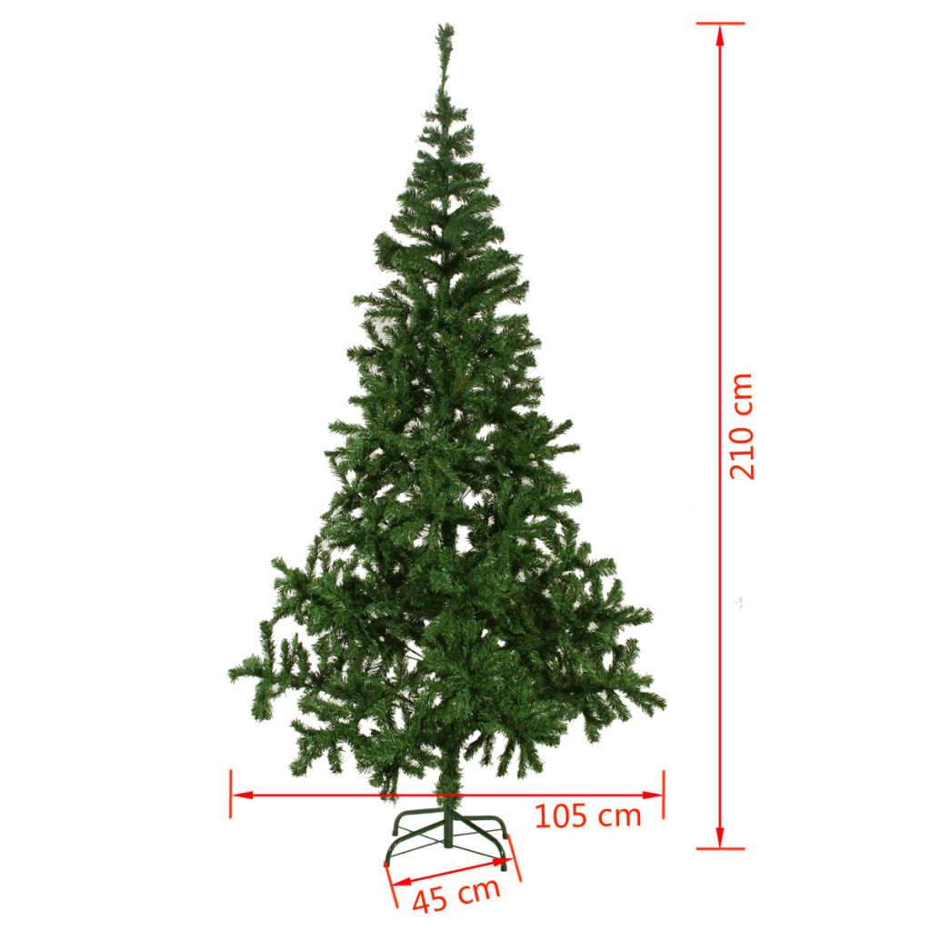 Künstlicher Weihnachtsbaum mit Stahlständer 210 cm 910 Zweige