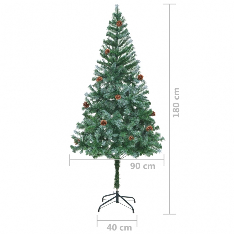 Künstlicher Weihnachtsbaum mit Tannenzapfen 180 cm