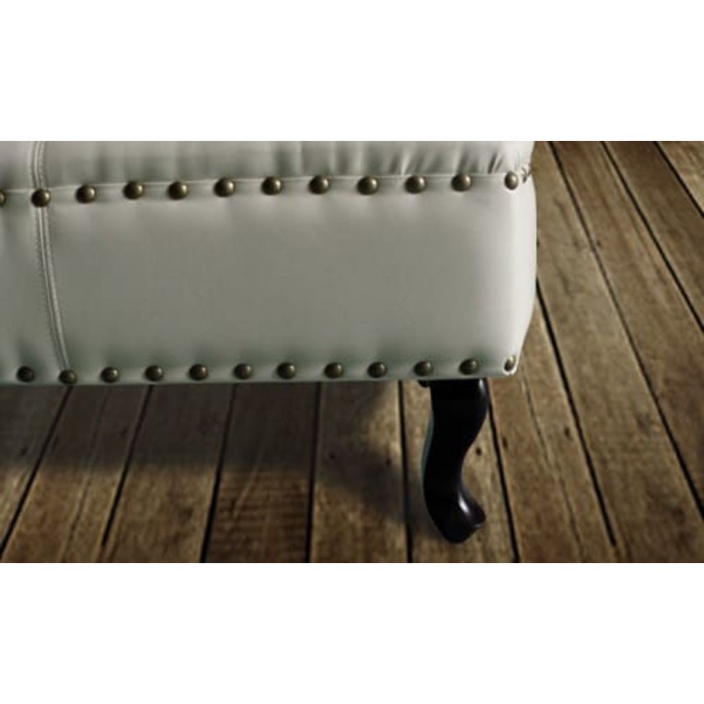 Chaiselongue Creme Kunstleder