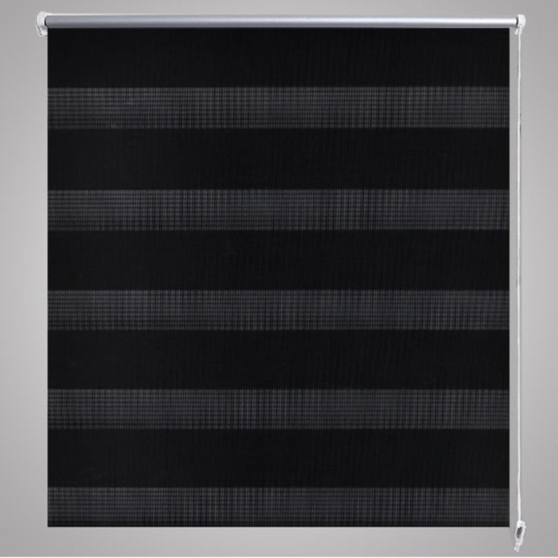 Doppelrollo Seitenzug 120 x 175 cm schwarz