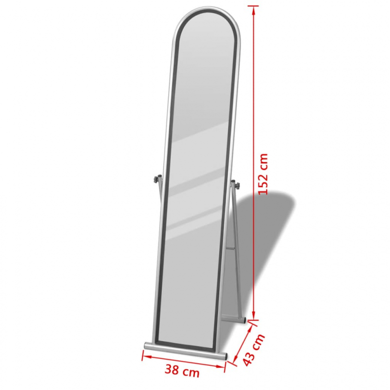 Standspiegel Ankleidespiegel Ganzkörperspiegel grau