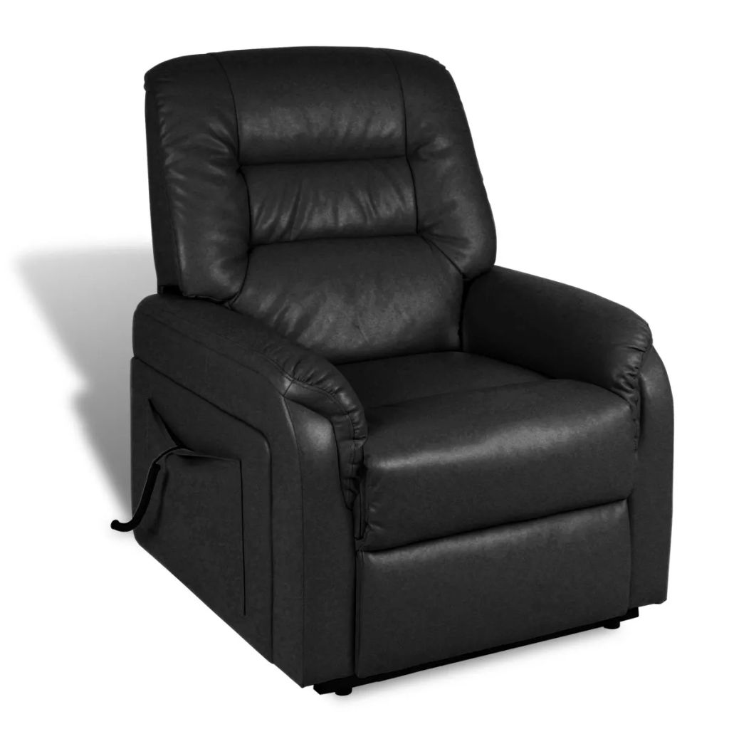 TV-Relaxsessel Schwarz Kunstleder
