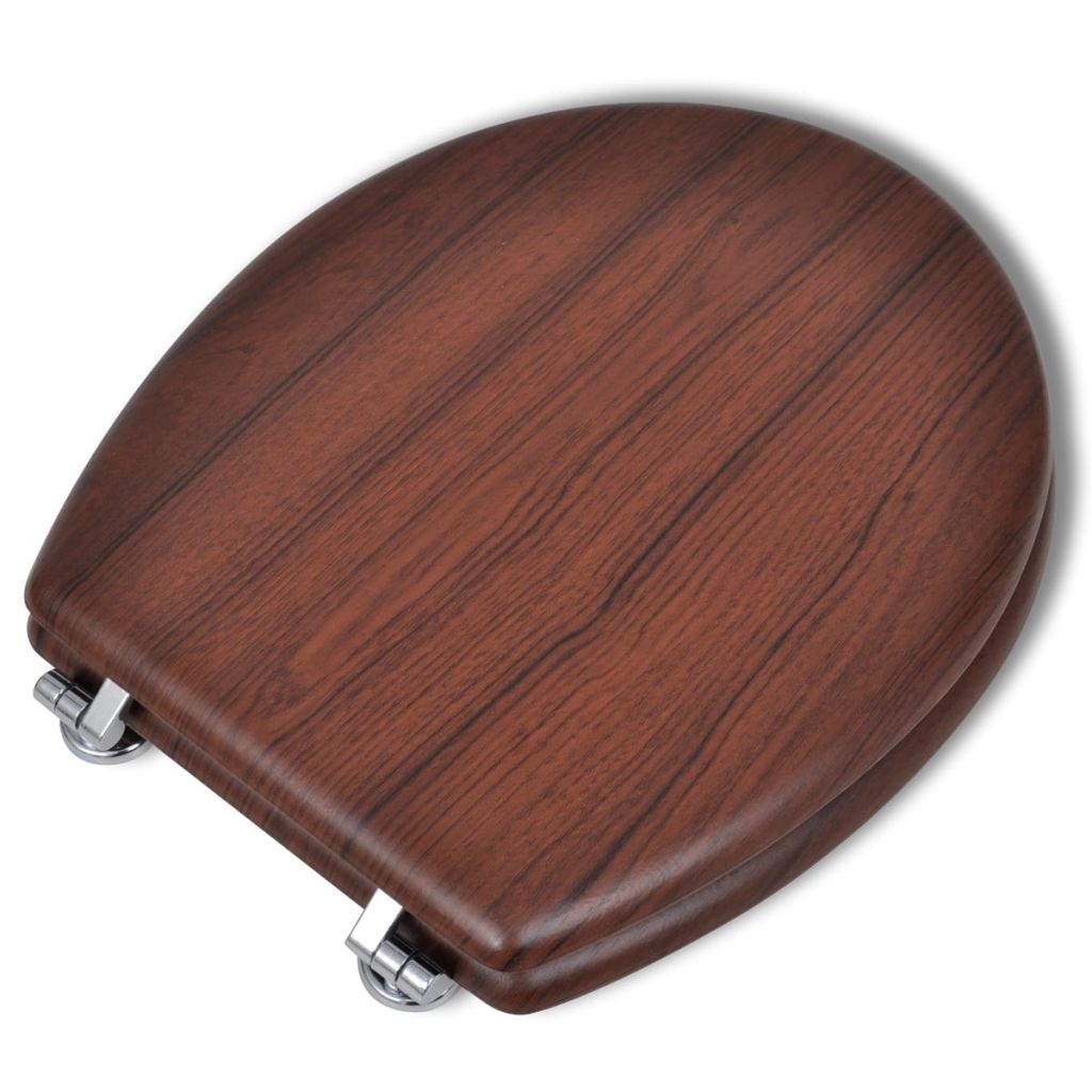 Toilettensitz MDF Deckel Schlichtes Design Braun