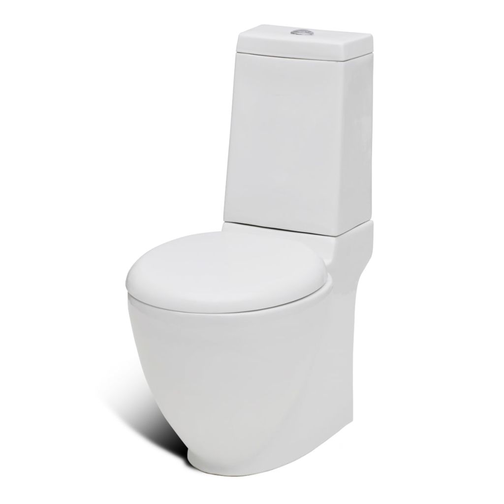 Stand-WC & Bidet Set Weiß Keramik