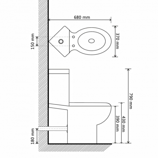 Toilette für Ecke Keramik Weiß