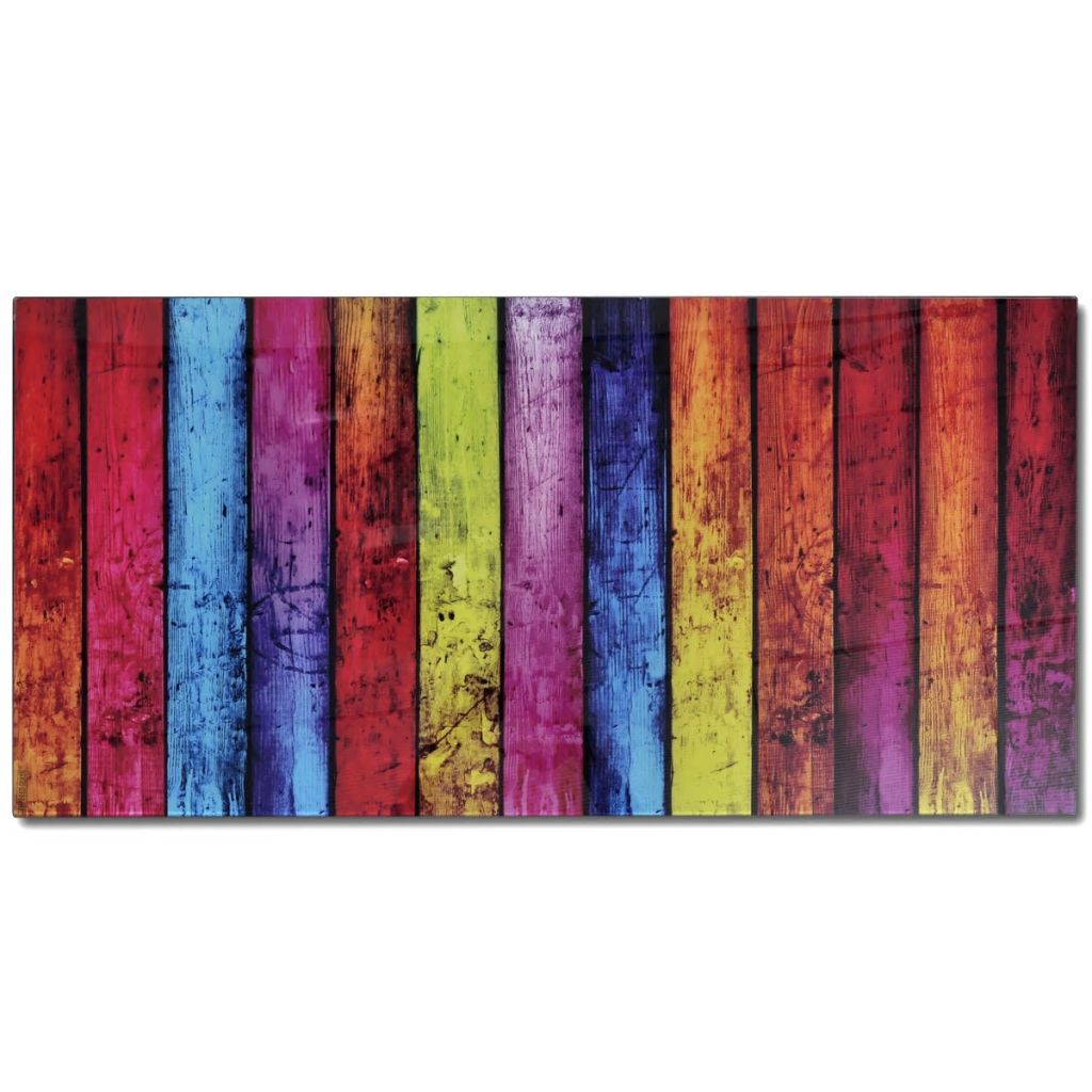 Couchtisch mit Glasplatte Regenbogen-Aufdruck