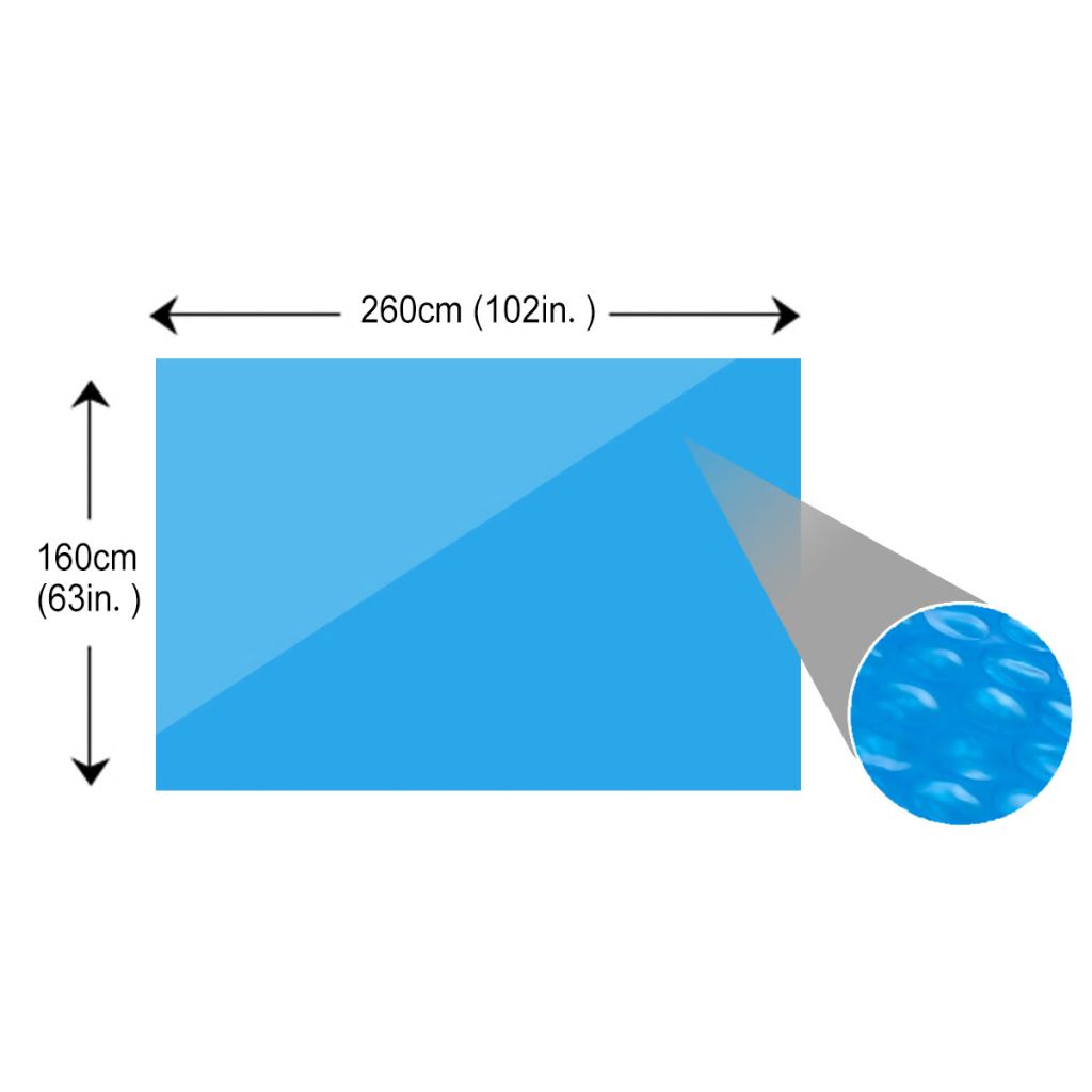 Rechteckige Pool-Abdeckung 260 x 160 cm PE Blau