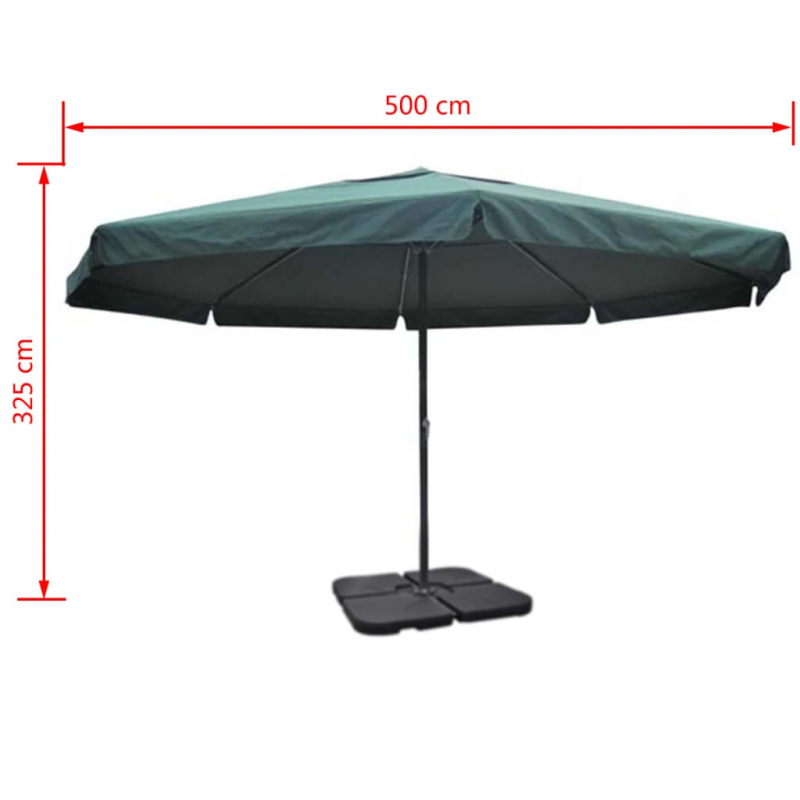 Sonnenschirm Aluminium Tragbarer Sonnenschirmständer Grün