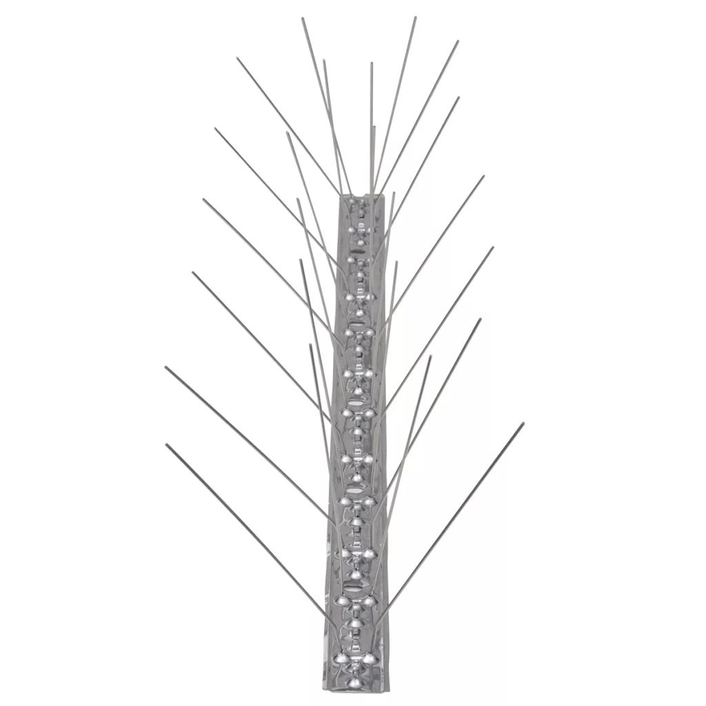 6-tlg. Vogelabwehr-Spikes-Set 3 m Edelstahl 4-reihig