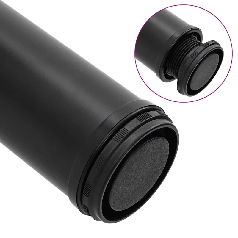 4x höhenverstellbares Tischbein Schwarz 1100 mm