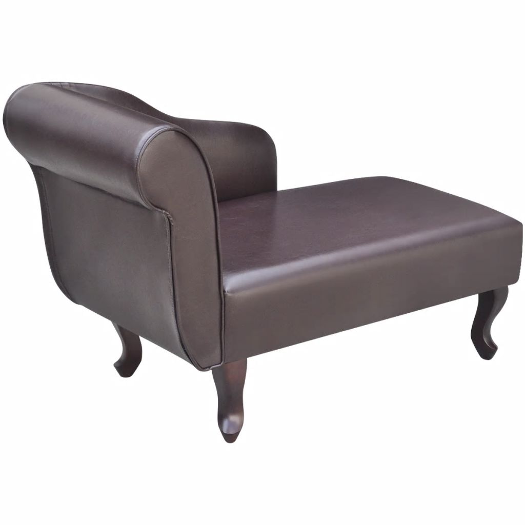 Chaiselongue Braun Kunstleder