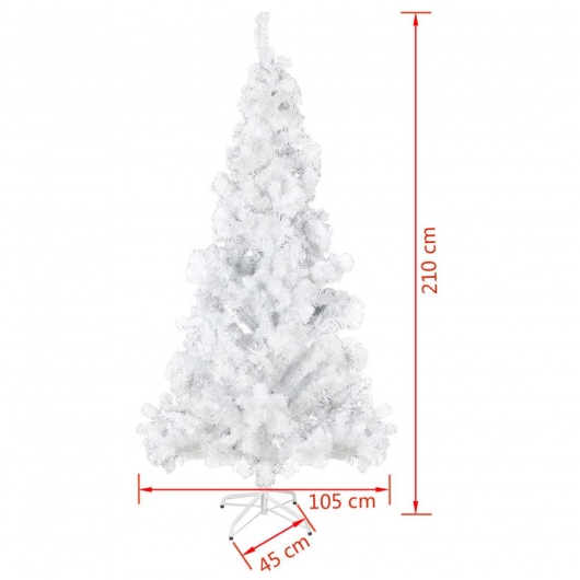 Künstlicher Weihnachtsbaum mit Stahlständer 210 cm 910 Zweige