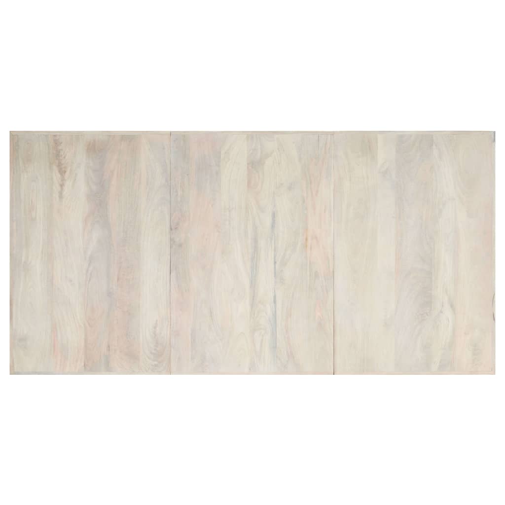 Esstisch Weiß 200×100×75 cm Massivholz Mango