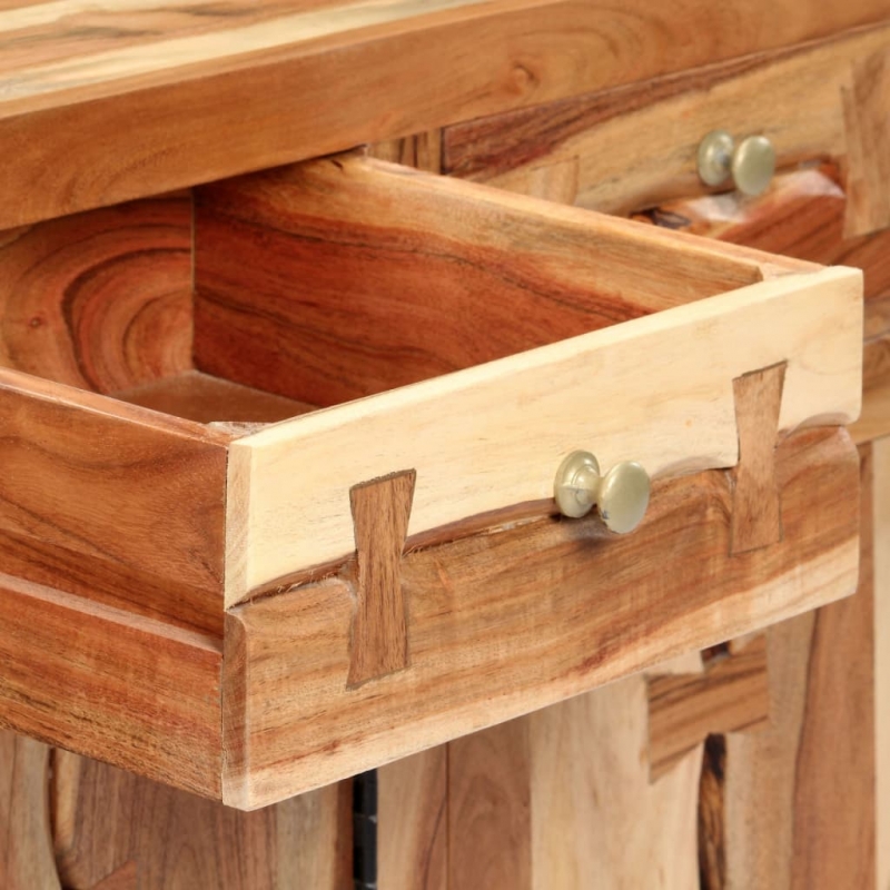 Sideboard 120 x 35 x 75 cm Massivholz Akazie