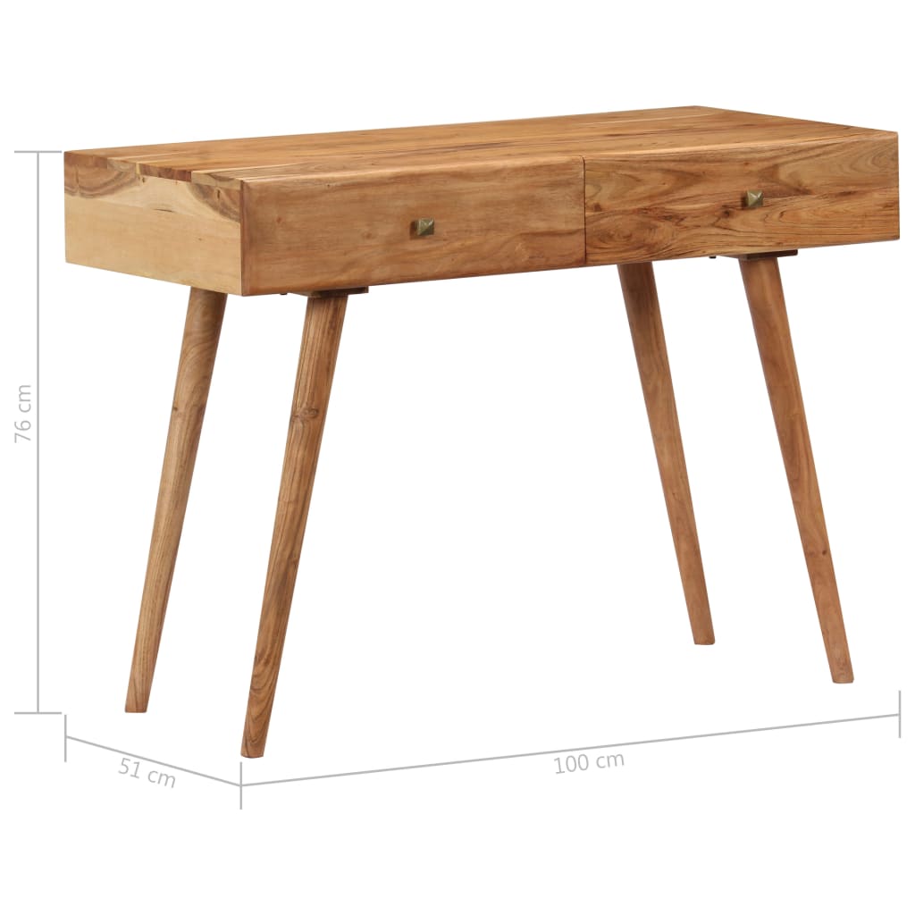Schreibtisch 100 x 51 x 76 cm Massivholz Akazie