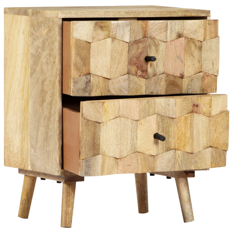 Nachttisch 40x30x50 cm Massivholz Mango