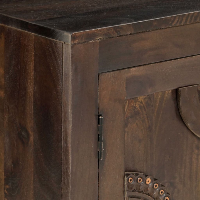 Sideboard mit Schnitzereien 110x35x70 cm Massivholz Mango