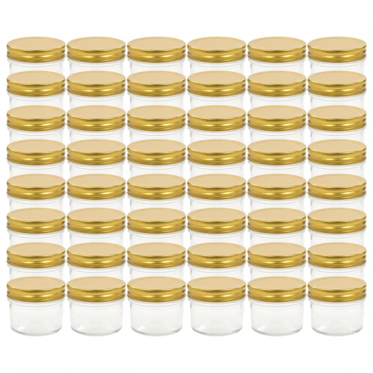 Marmeladengläser mit goldenem Deckel 48 Stk. 110 ml