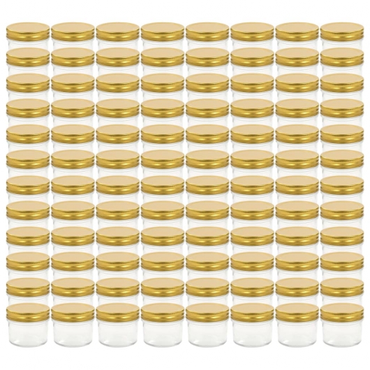 Marmeladengläser mit goldenem Deckel 96 Stk. 110 ml