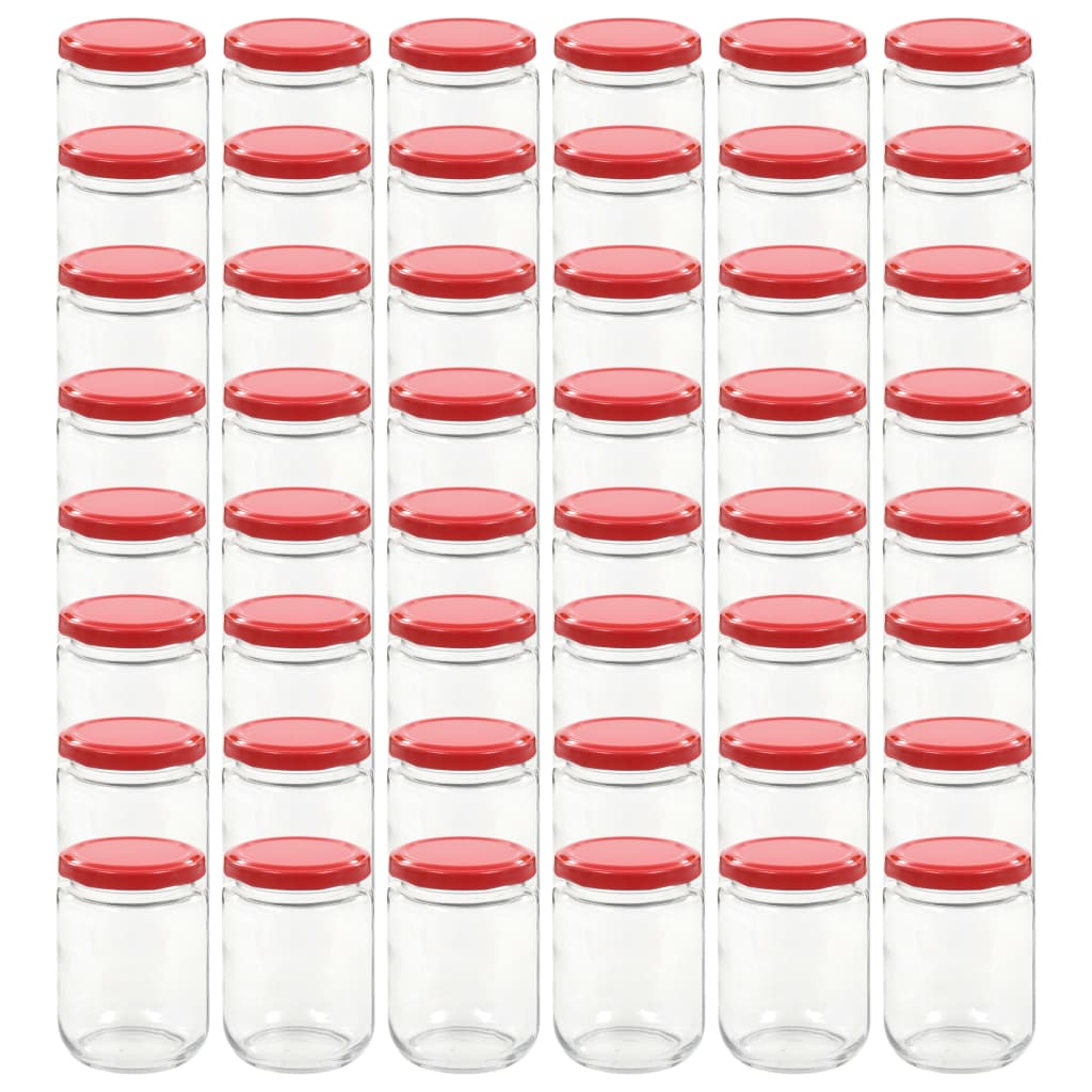 Marmeladengläser mit Rotem Deckel 48 Stk. 230 ml