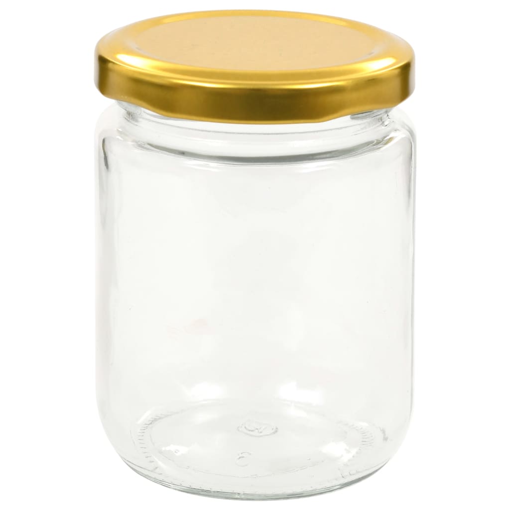 Marmeladengläser mit Goldenem Deckel 48 Stk. 230 ml