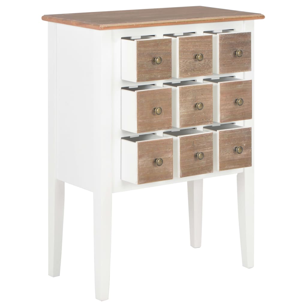 Sideboard Weiß 54x30x80 cm Massivholz