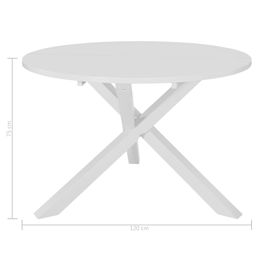 Esstisch Weiß 120x75 cm MDF