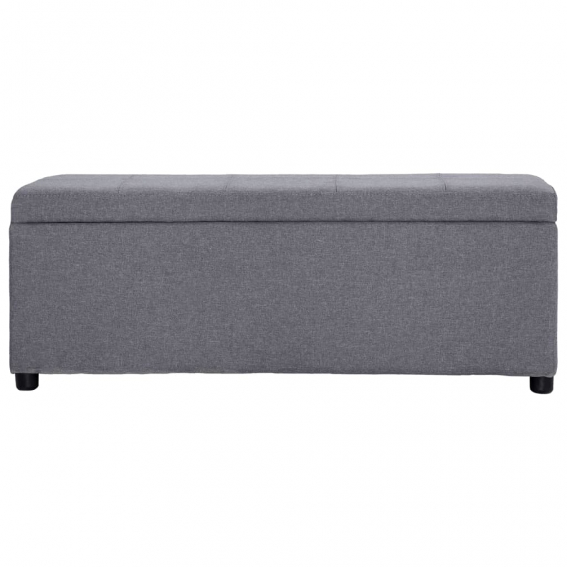 Bank mit Staufach 116 cm Hellgrau Polyester