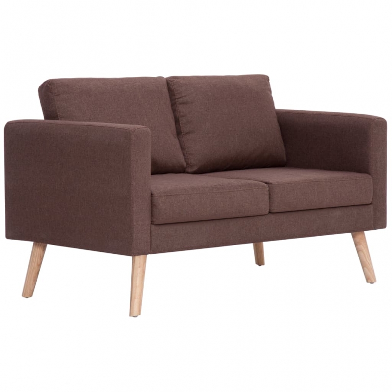 2-Sitzer-Sofa Stoff Braun