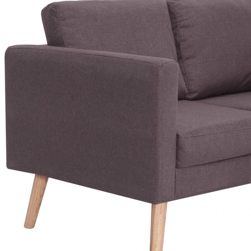 2-Sitzer-Sofa Stoff Taupe