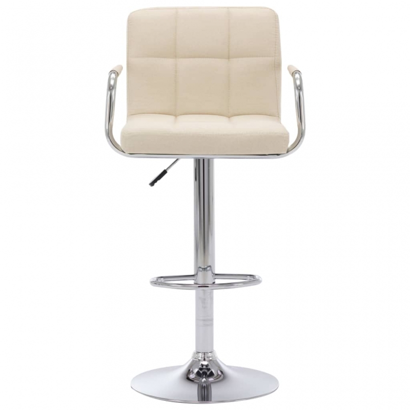 Barhocker 2 Stk. Creme Stoff