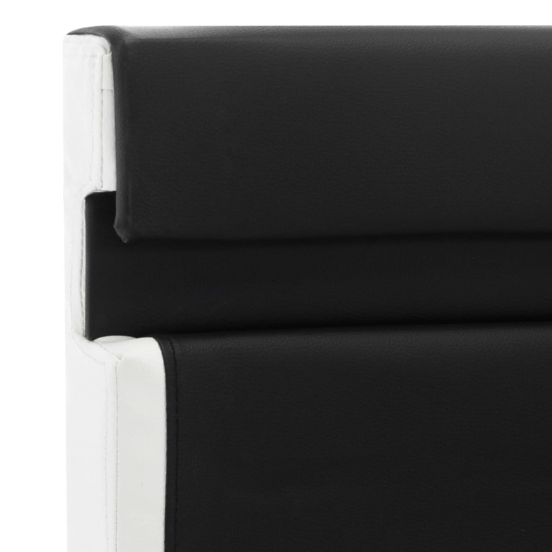 Bettgestell mit LED Schwarz Kunstleder 160x200 cm