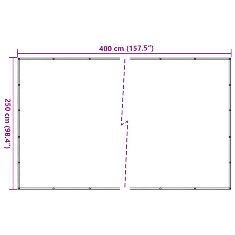 Anhängernetz HDPE 2,5x4 m Schwarz