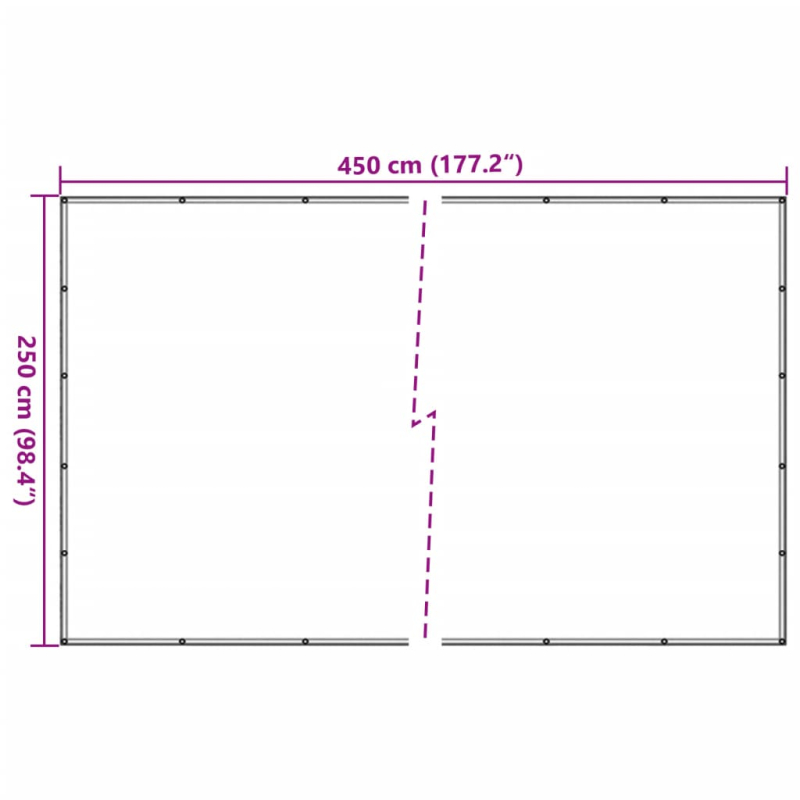 Anhängernetz HDPE 2,5x4,5 m Schwarz