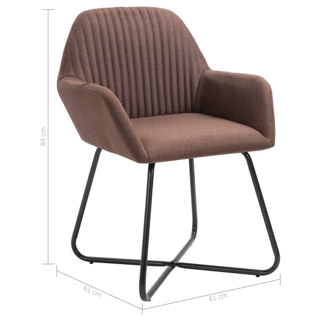 Esszimmerstühle 2 Stk. Braun Stoff