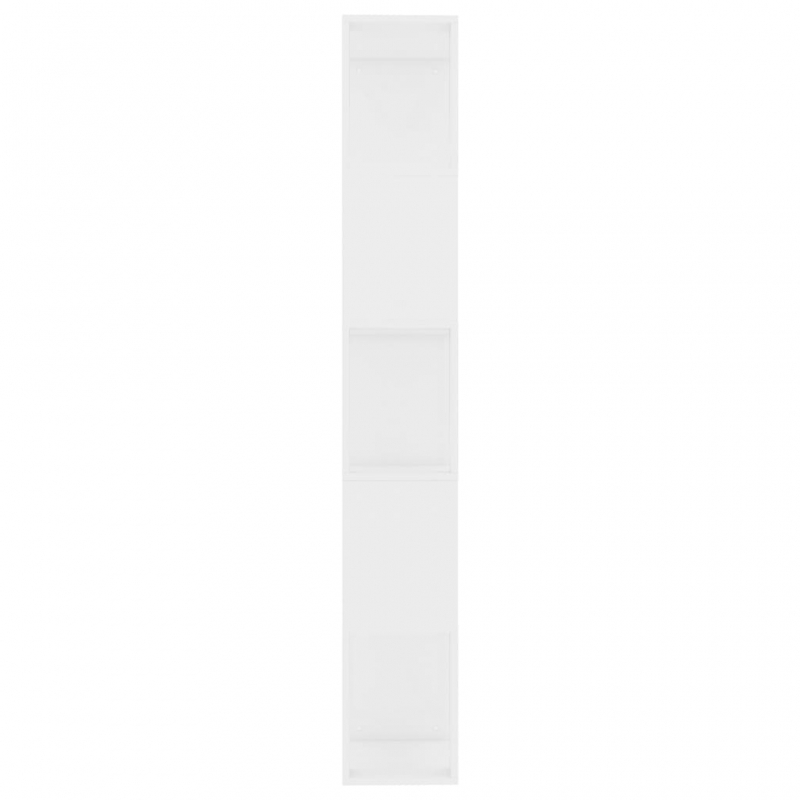 Bücherregal/Raumteiler Hochglanz-Weiß 45x24x159cm Holzwerkstoff
