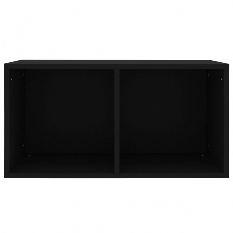 Schallplatten-Aufbewahrungsbox Schwarz 71x34x36cm Holzwerkstoff