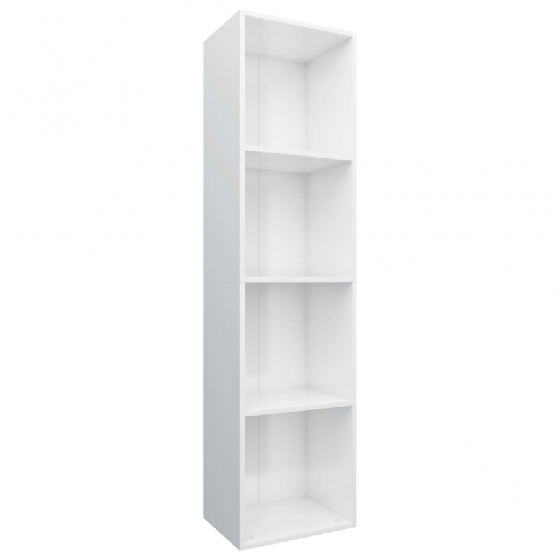 Bücherregal/TV-Schrank Hochglanz-Weiß 36x30x143cm Holzwerkstoff